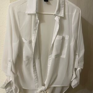 Cato Sheer White Blouse